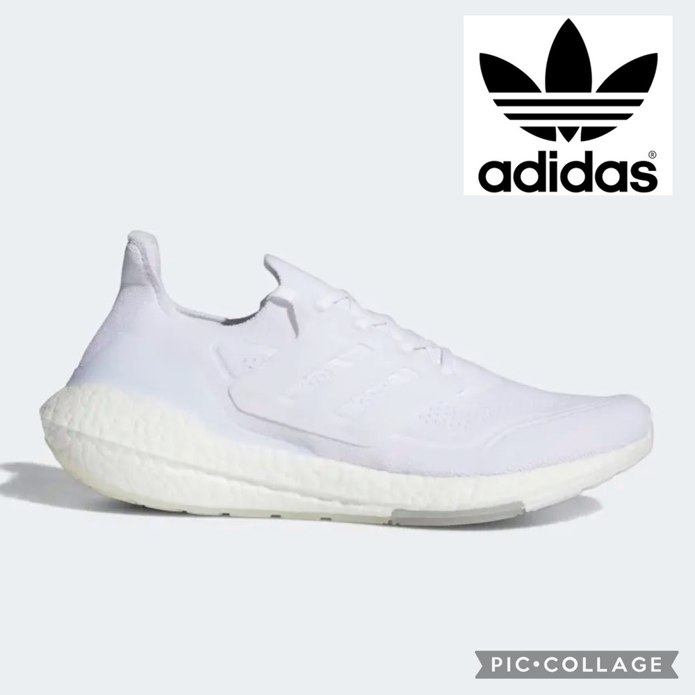 Adidas Ultraboost 21 Running Shoes {White} 8